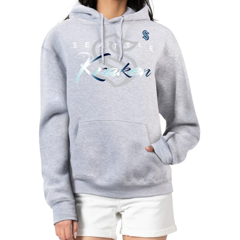 Seattle Kraken G-III 4Her by Carl Banks Women's Shadow Logo Fleece Hoodie - Gray | US 203519921