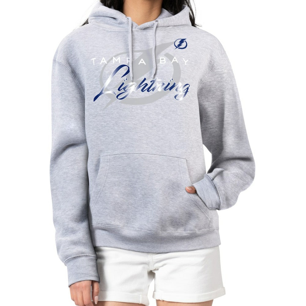 Tampa Bay Lightning G-III 4Her by Carl Banks Women's Shadow Logo Fleece Hoodie - Gray | US 203519922
