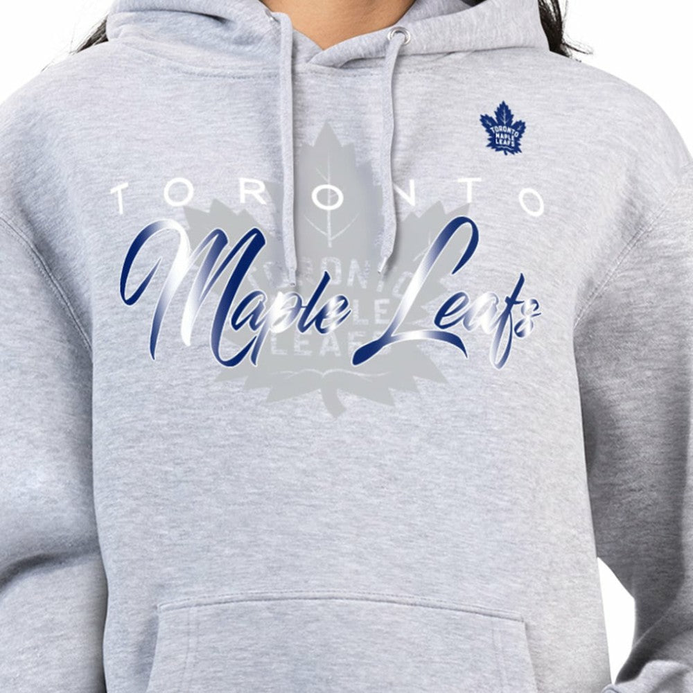 Toronto Maple Leafs G-III 4Her by Carl Banks Women's Shadow Logo Fleece Hoodie - Gray | US 203519923