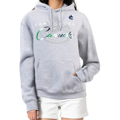 Vancouver Canucks G-III 4Her by Carl Banks Women's Shadow Logo Fleece Hoodie - Gray | US 203519924