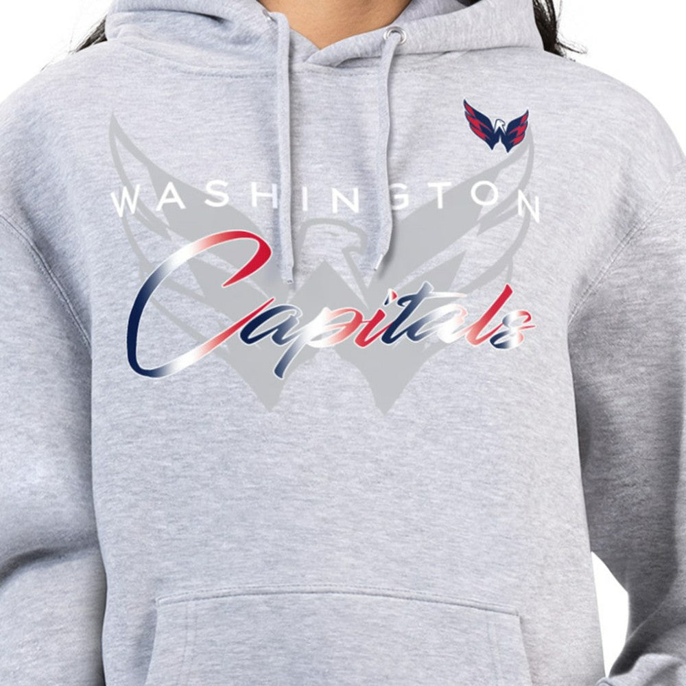 Washington Capitals G-III 4Her by Carl Banks Women's Shadow Logo Fleece Hoodie - Gray | US 203519925