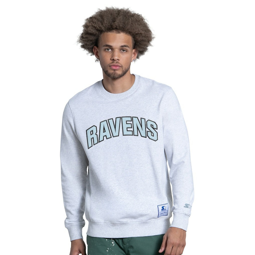 Baltimore Ravens Starter Faceoff Fleece Sweatshirt - Ash Sweatshirts