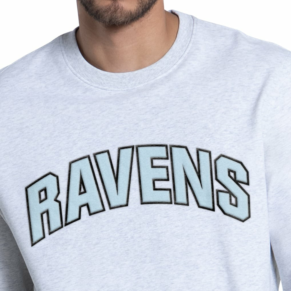 Baltimore Ravens Starter Faceoff Fleece Sweatshirt - Ash Sweatshirts