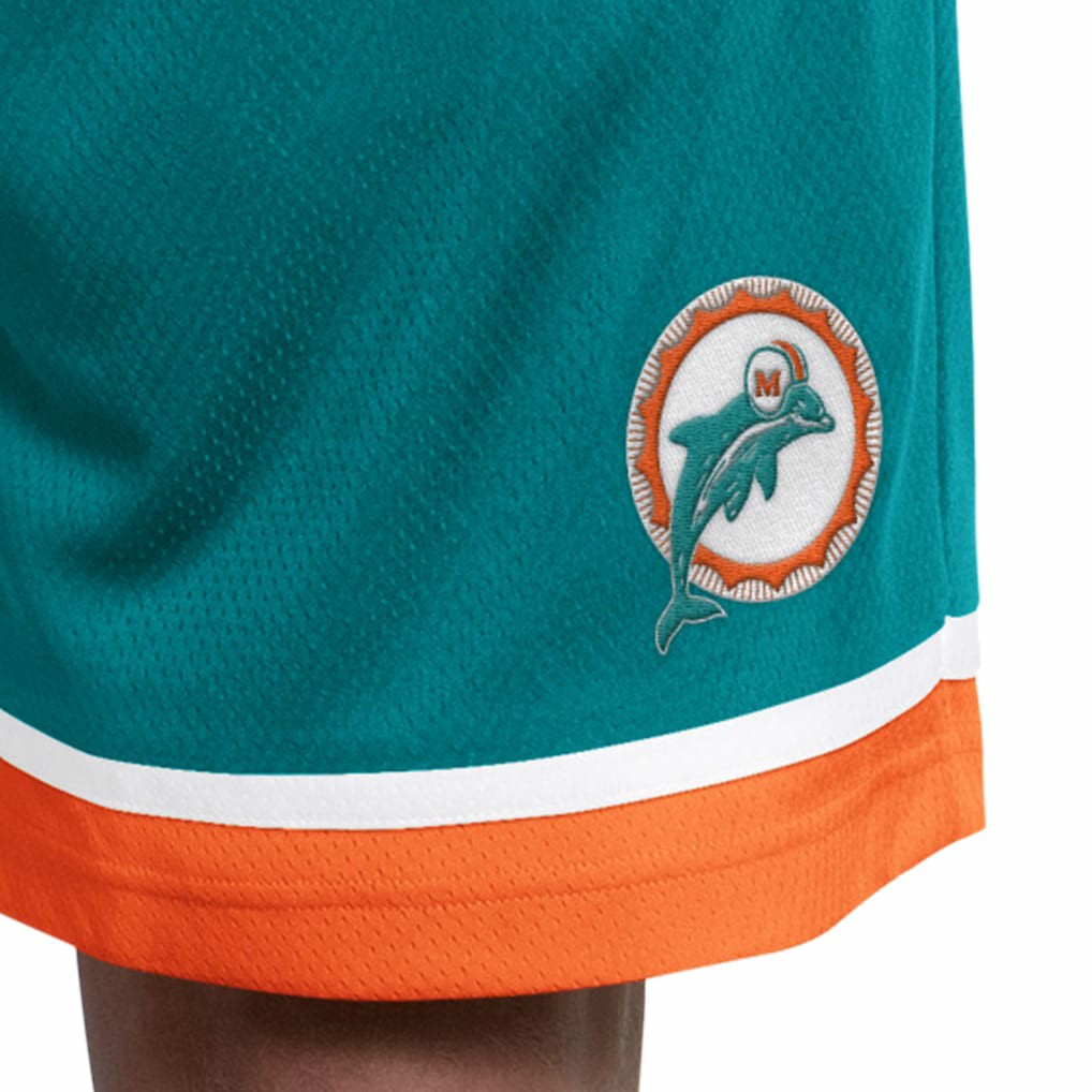 Miami Dolphins Starter Throwback Power Play Mesh Shorts - Aqua Shorts