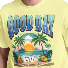 Washington Commanders Margaritaville Good Day T-Shirt - Yellow T-shirts