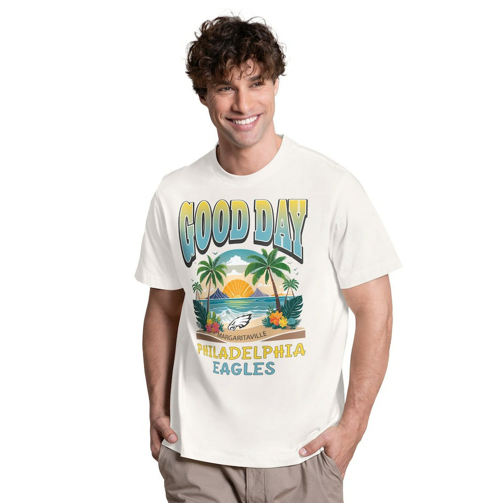 Philadelphia Eagles Margaritaville Good Day T-Shirt - Cream T-shirts