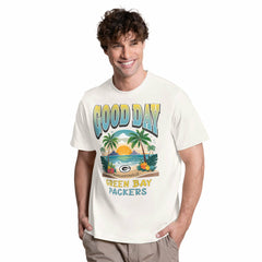 Green Bay Packers Margaritaville Good Day T-Shirt - Cream T-shirts