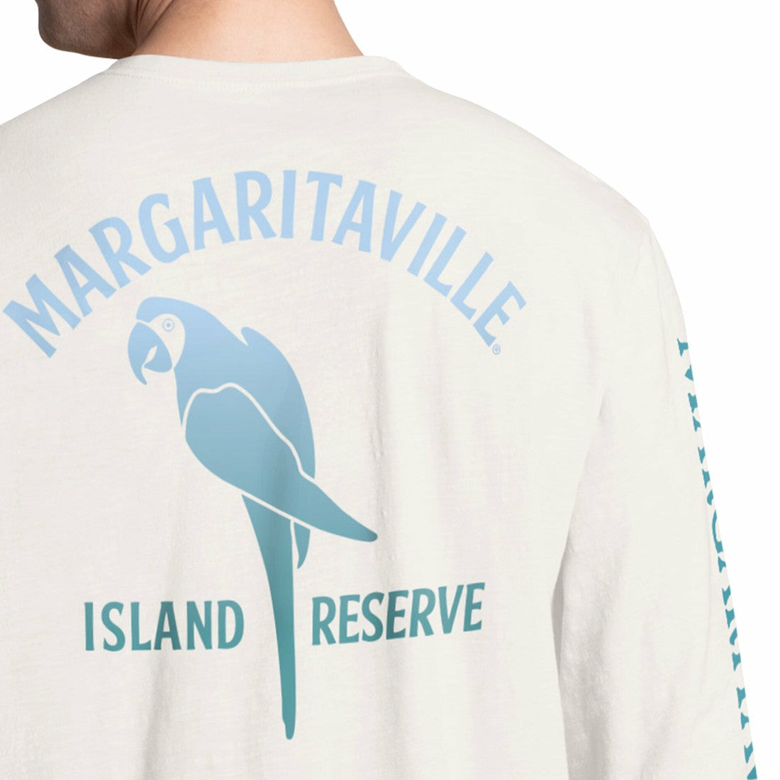 Detroit Lions Margaritaville Island Reserve Long Sleeve Slub Henley Shirt - White/Light Blue
