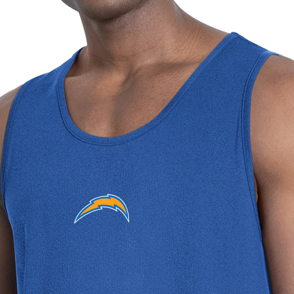 Los Angeles Chargers MSX by Michael Strahan Energy Scoop Neck Tank Top - Royal Tops