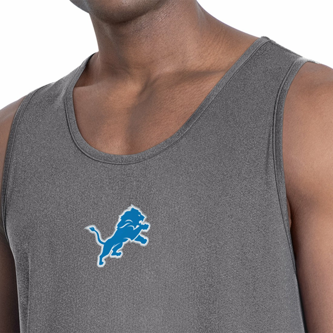 Detroit Lions MSX by Michael Strahan Energy Tank Top - Charcoal Tops
