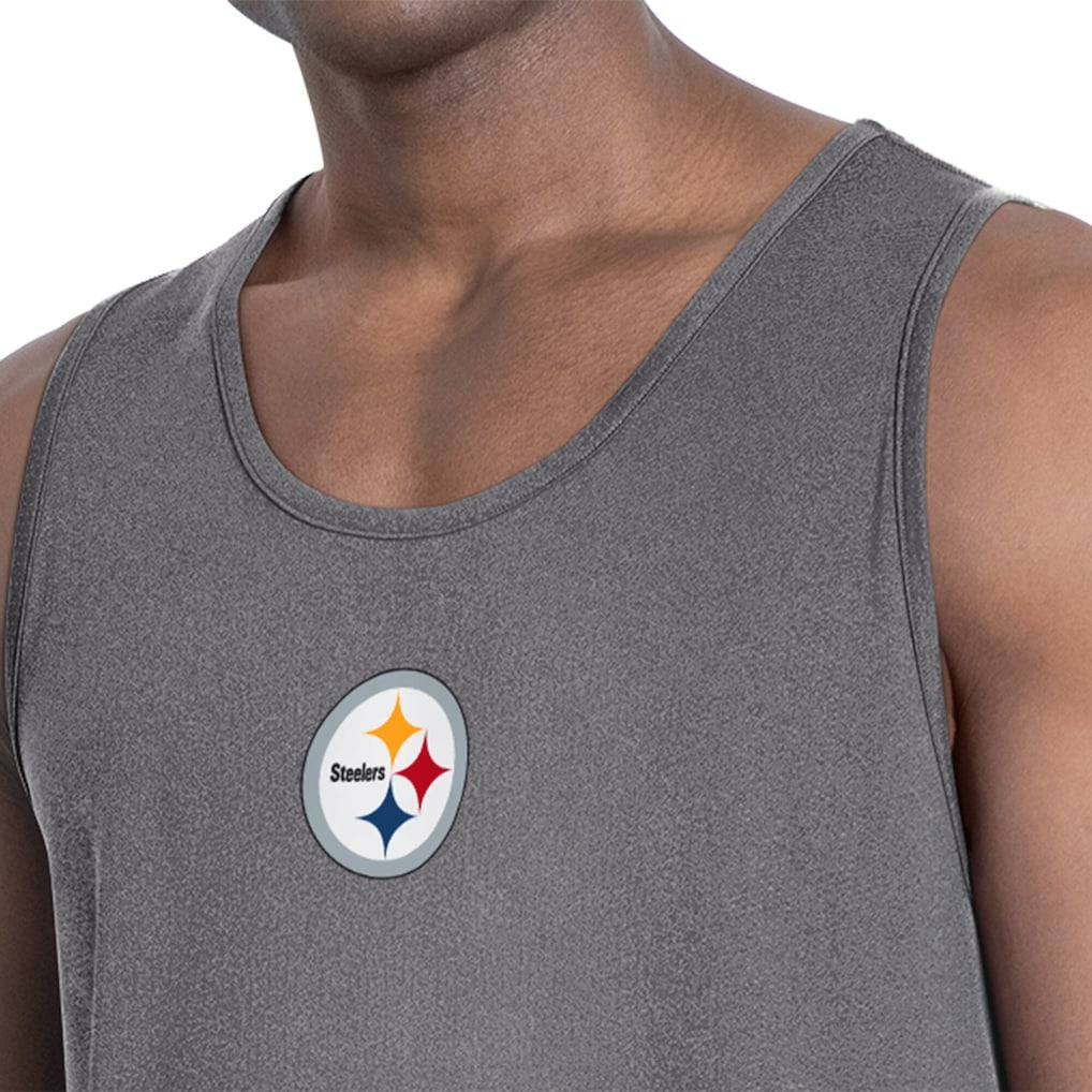 Pittsburgh Steelers MSX by Michael Strahan Energy Tank Top - Charcoal Tops