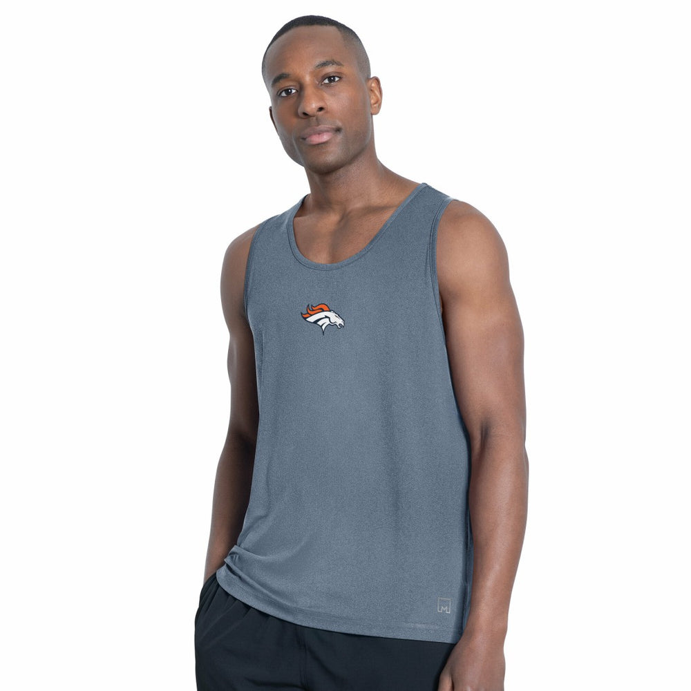 Denver Broncos MSX by Michael Strahan Energy Scoop Neck Tank Top - Navy Tops