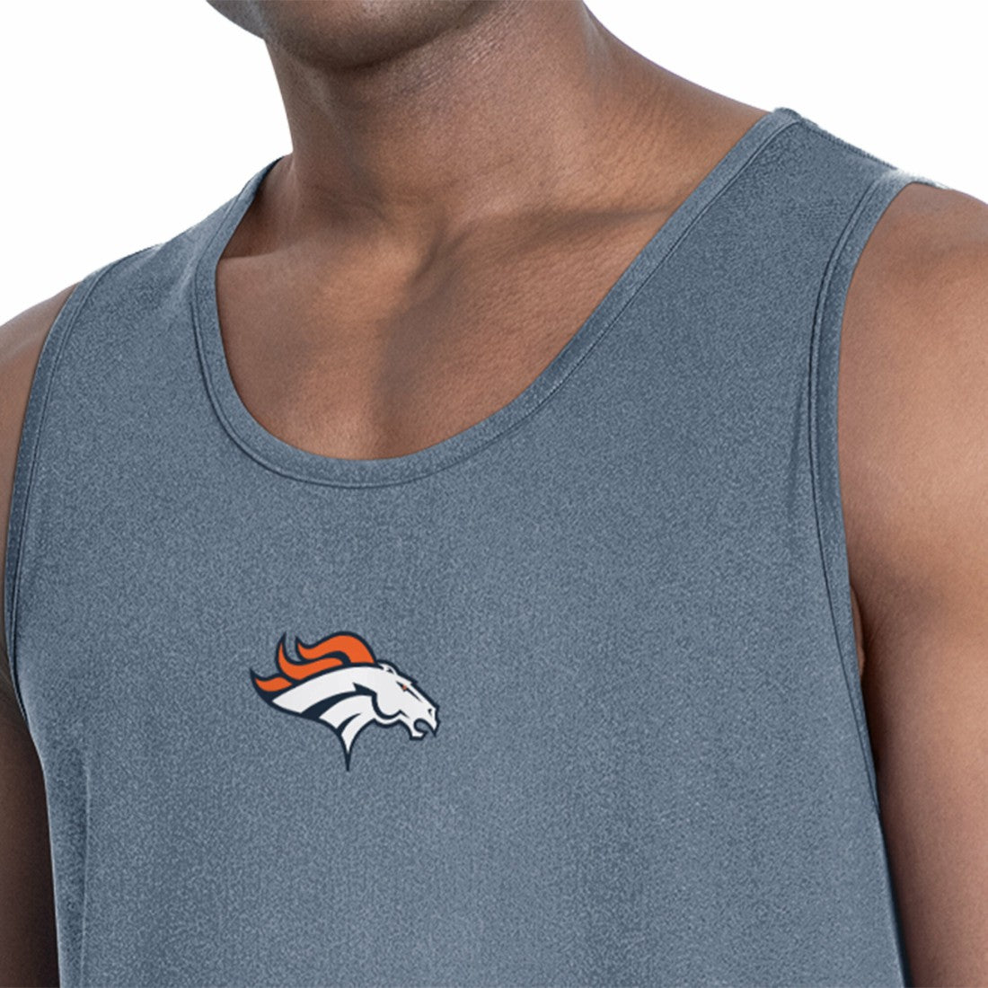 Denver Broncos MSX by Michael Strahan Energy Scoop Neck Tank Top - Navy Tops