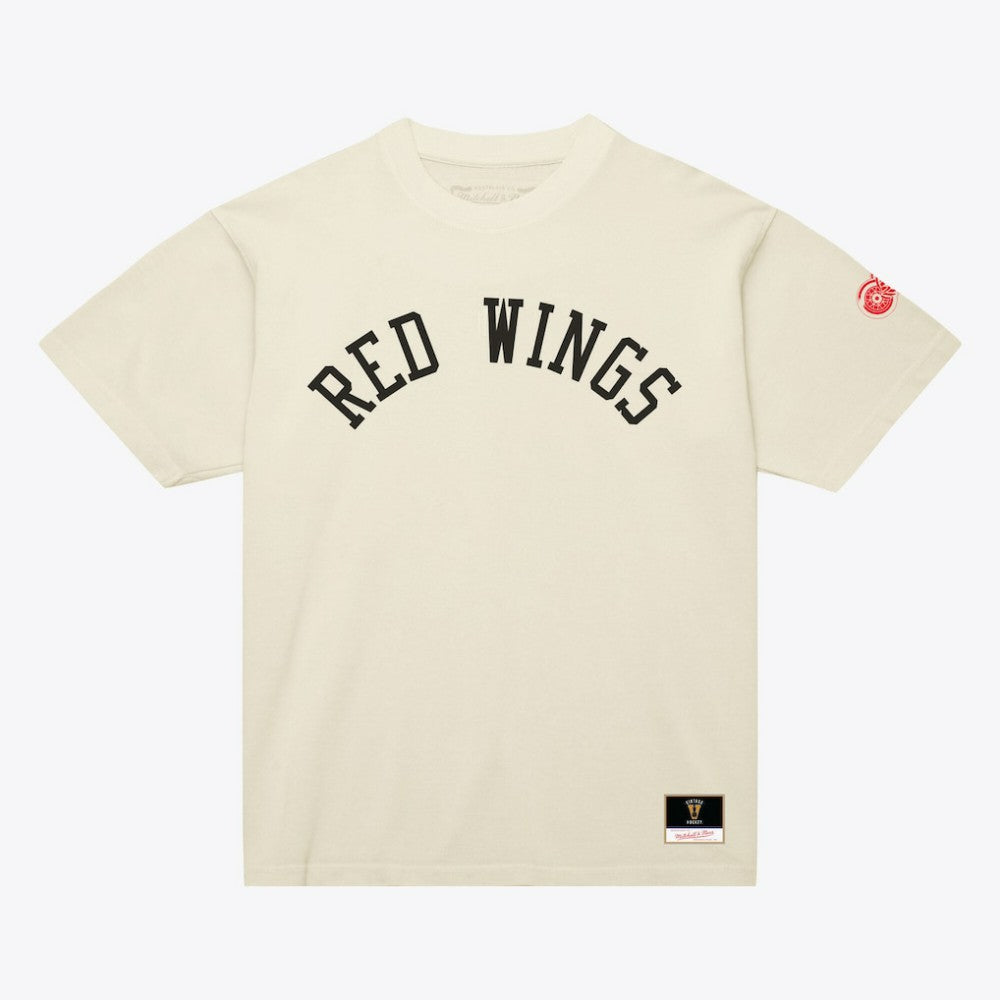 Detroit Red Wings Mitchell & Ness Unisex Arched Team T-Shirt - Cream | US 203521588