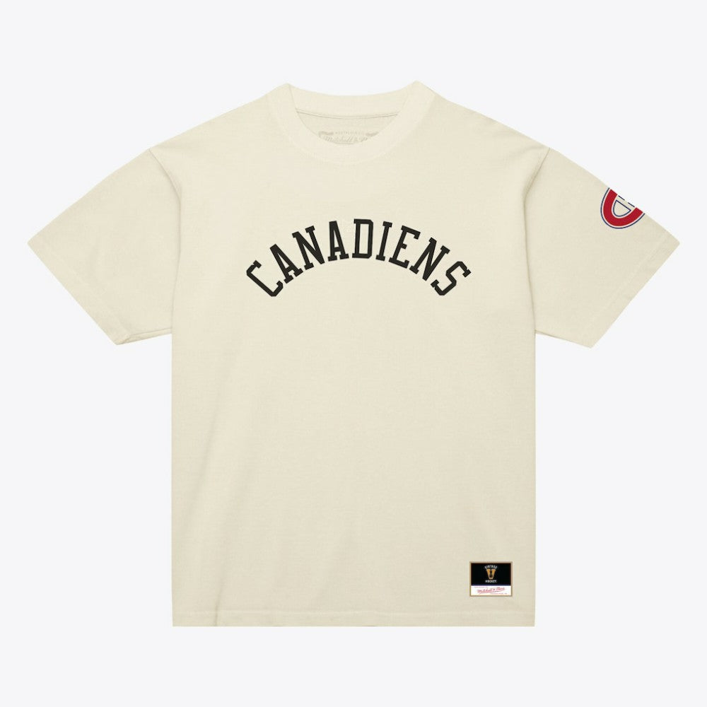 Montreal Canadiens Mitchell & Ness Unisex Arched Team T-Shirt - Cream | US 203521589