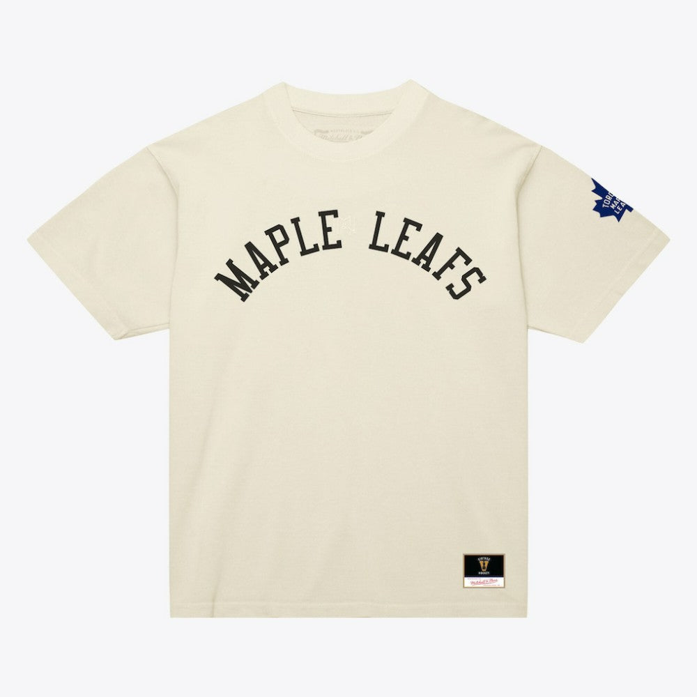 Toronto Maple Leafs Mitchell & Ness Unisex Arched Team T-Shirt - Cream | US 203521590