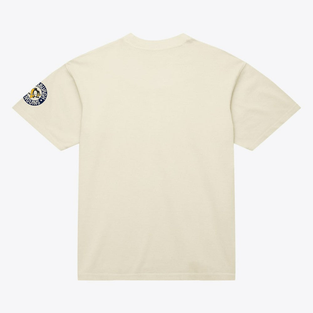 Pittsburgh Penguins Mitchell & Ness Unisex Arched Team T-Shirt - Cream | US 203521591