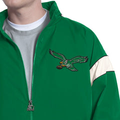 Philadelphia Eagles Starter The Gust Full-Zip Hooded Jacket - Kelly Green Jackets