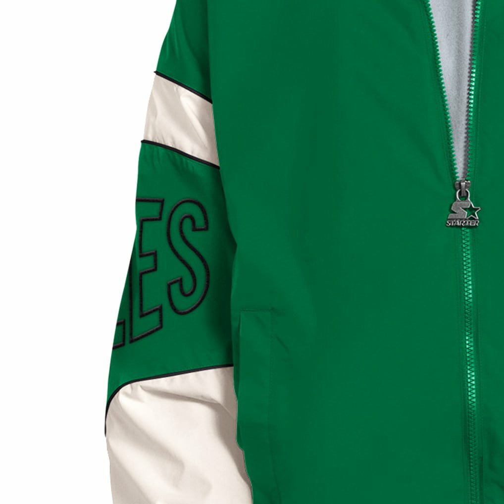 Philadelphia Eagles Starter The Gust Full-Zip Hooded Jacket - Kelly Green Jackets