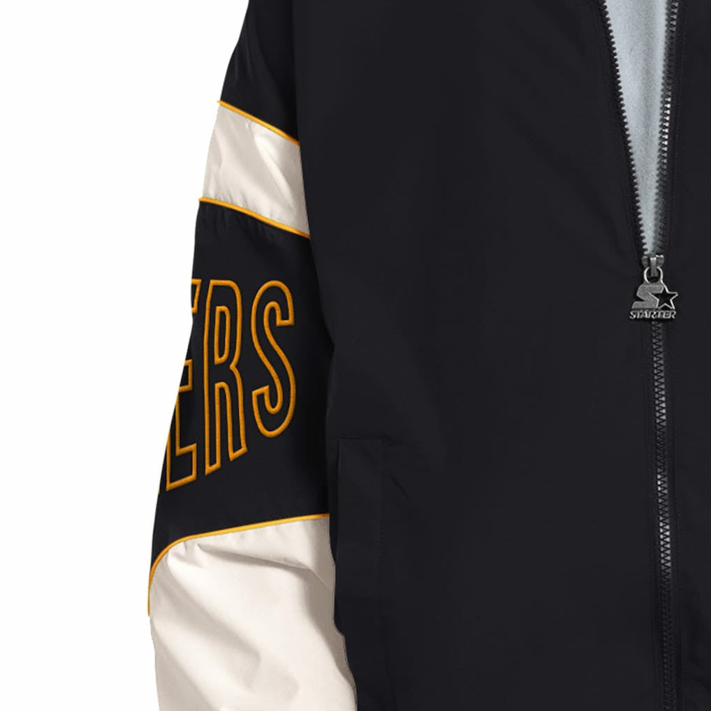 Pittsburgh Steelers Starter The Gust Full-Zip Hooded Jacket - Black Jackets