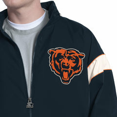 Chicago Bears Starter The Gust Full-Zip Hooded Jacket - Navy Jackets