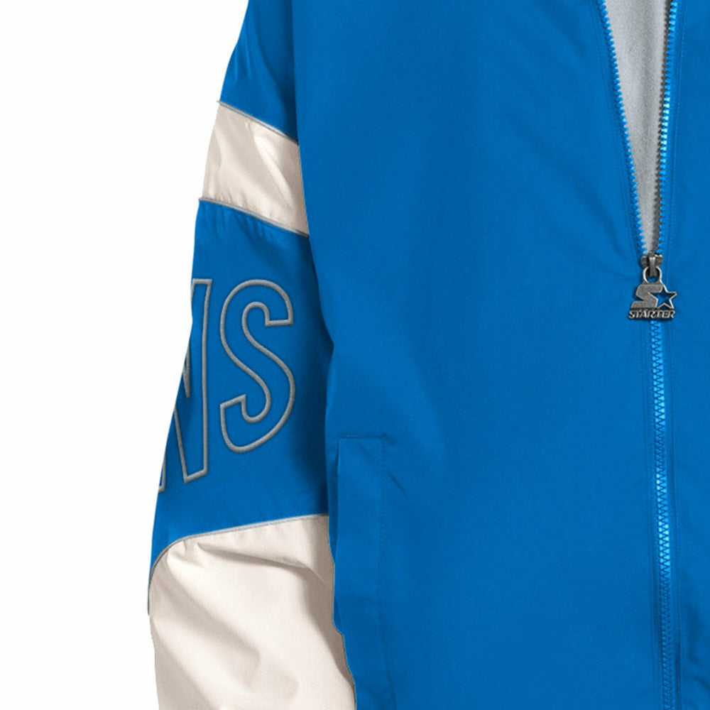 Detroit Lions Starter The Gust Full-Zip Hooded Jacket - Blue Jackets