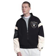 Las Vegas Raiders Starter The Gust Full-Zip Hooded Jacket - Black Jackets