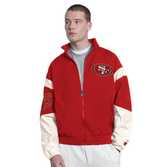 San Francisco 49ers Starter The Gust Full-Zip Hooded Jacket - Scarlet Jackets