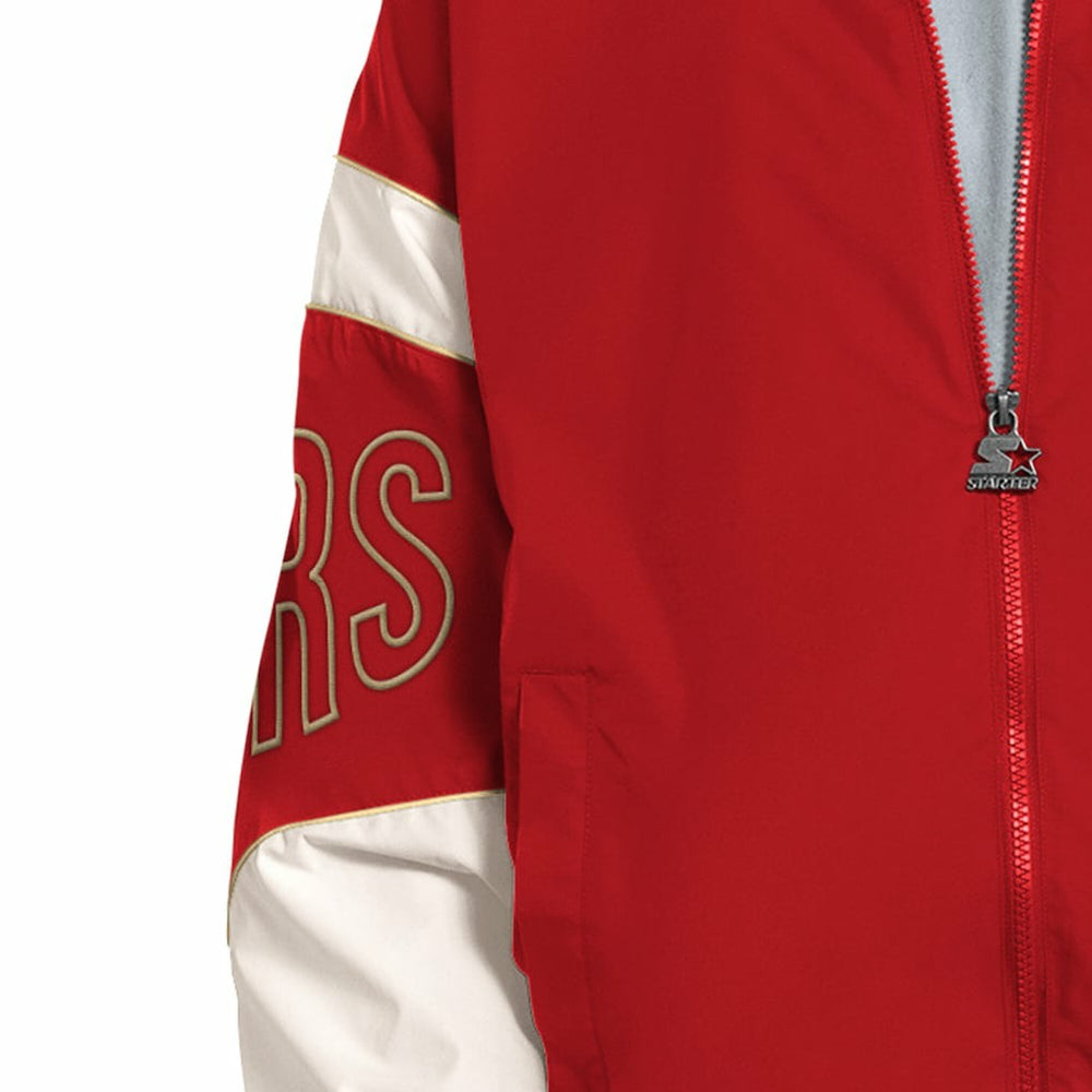 San Francisco 49ers Starter The Gust Full-Zip Hooded Jacket - Scarlet Jackets