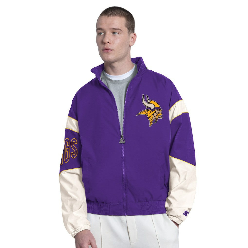 Minnesota Vikings Starter The Gust Full-Zip Hooded Jacket - Purple Jackets