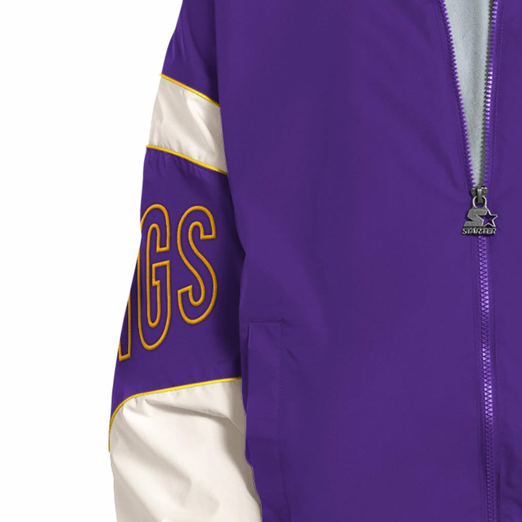 Minnesota Vikings Starter The Gust Full-Zip Hooded Jacket - Purple Jackets