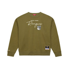 New York Rangers Mitchell & Ness Women's Fleece Sweatshirt - Hunter Green | US 203521937