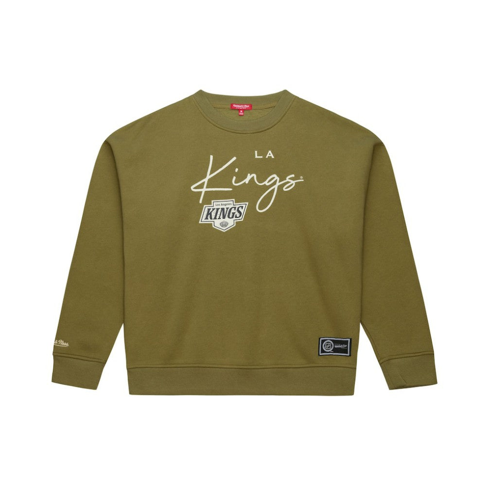 Los Angeles Kings Mitchell & Ness Women's Fleece Sweatshirt - Hunter Green | US 203521939