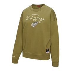 Detroit Red Wings Mitchell & Ness Women's Fleece Sweatshirt - Hunter Green | US 203521940