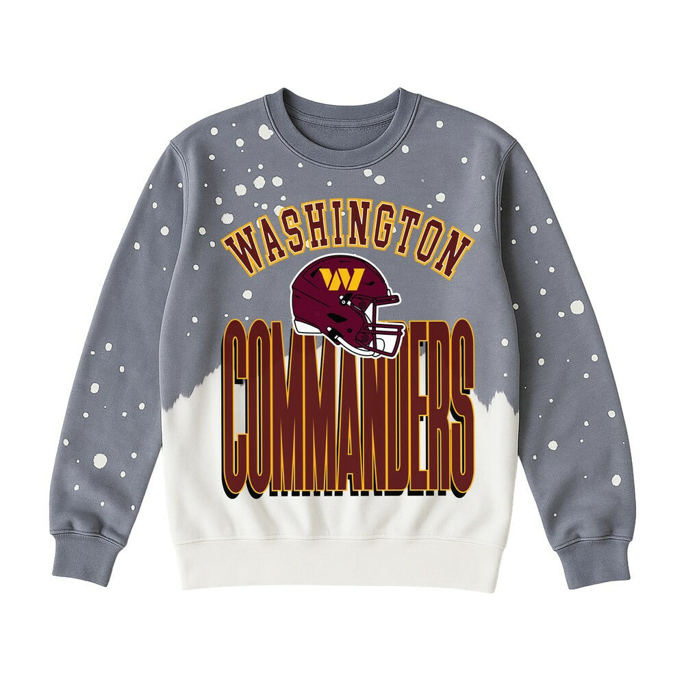 Washington Commanders Gameday Couture Women's Arch Rivals Faded Wash Sweatshirt - Gray Sweatshirts