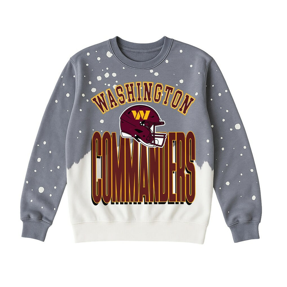 Washington Commanders Gameday Couture Women's Arch Rivals Faded Wash Sweatshirt - Gray Sweatshirts
