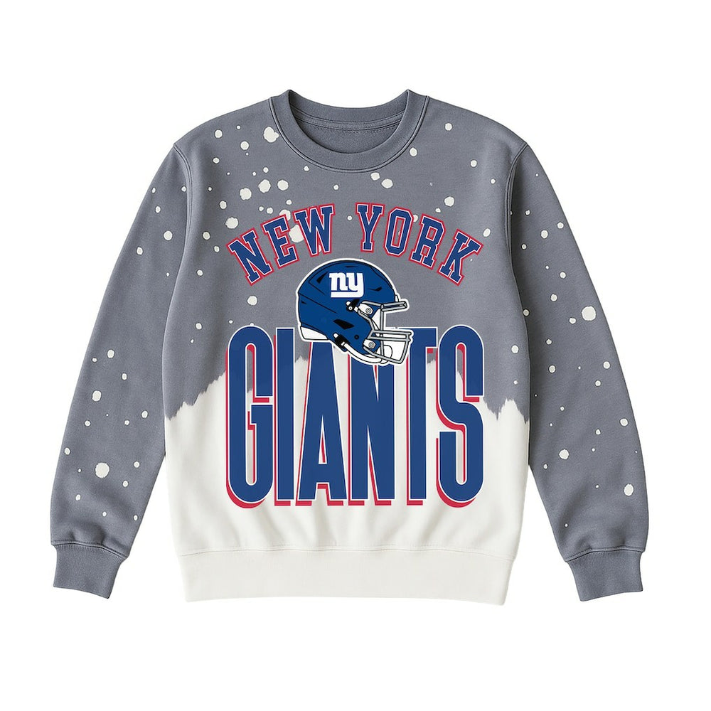 New York Giants Gameday Couture Women's Arch Rivals Faded Wash Sweatshirt - Gray Sweatshirts