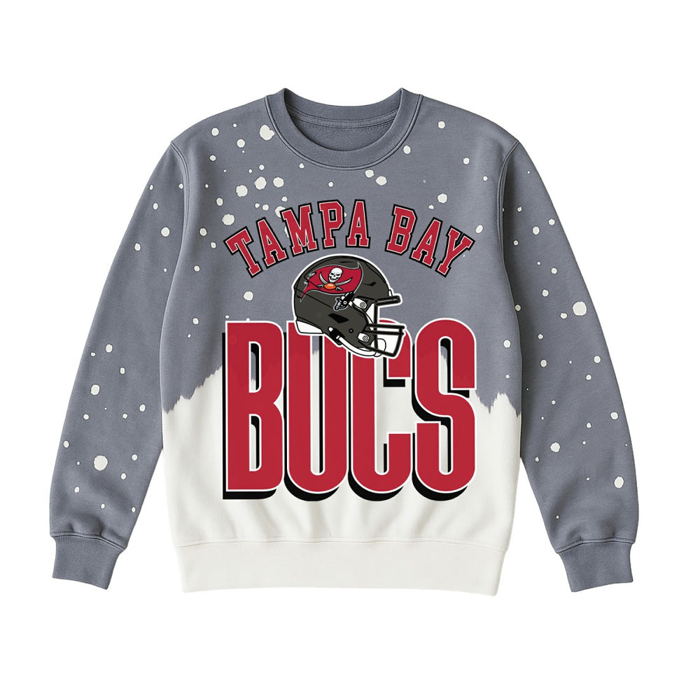 Tampa Bay Buccaneers Gameday Couture Women's Arch Rivals Faded Wash Sweatshirt - Gray Sweatshirts