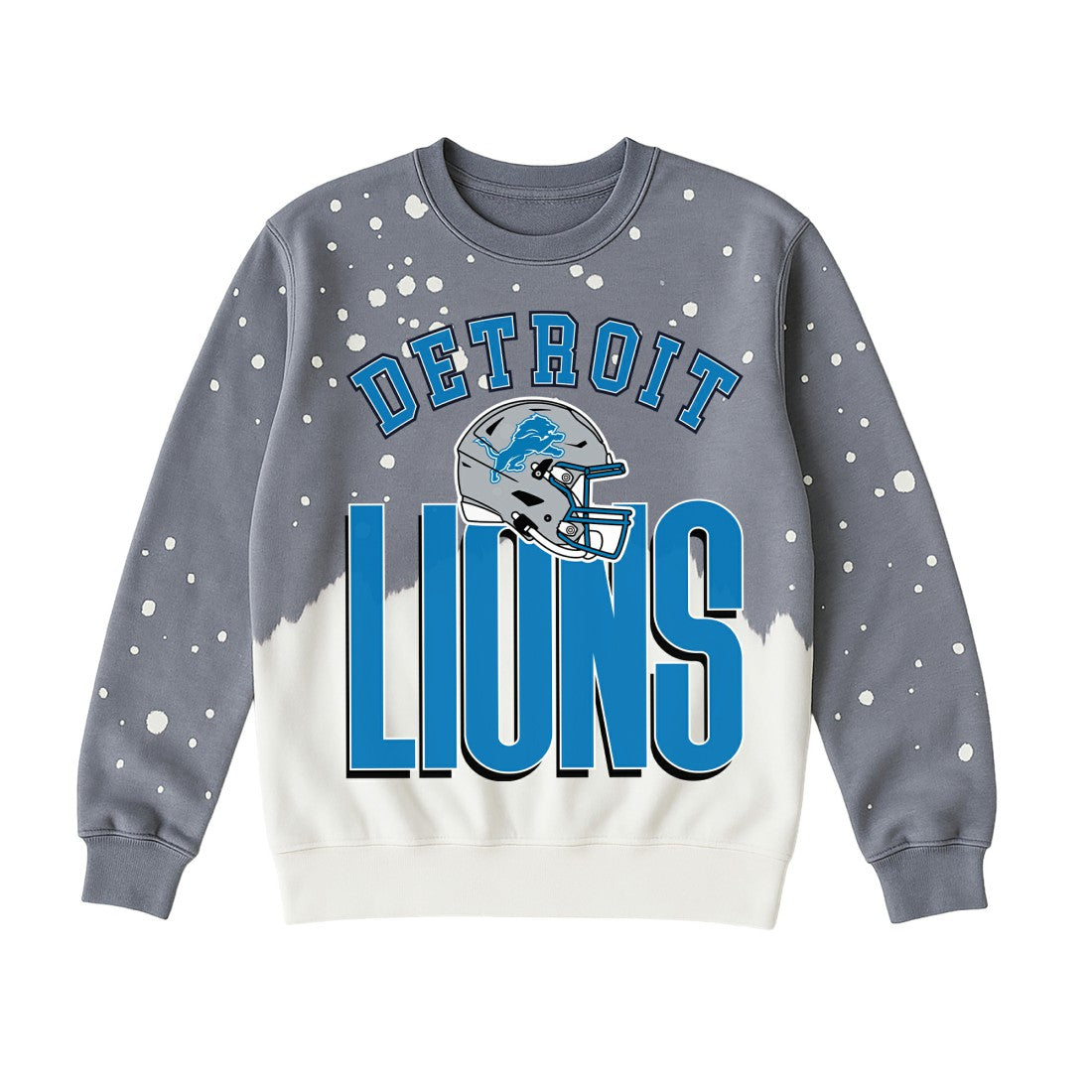 Detroit Lions Gameday Couture Women's Arch Rivals Faded Wash Sweatshirt - Gray Sweatshirts