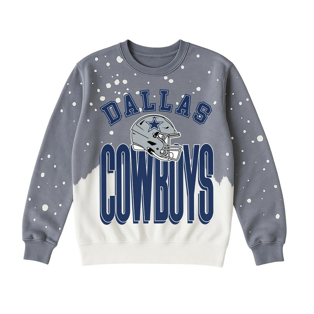 Dallas Cowboys Gameday Couture Women's Arch Rivals Faded Wash Sweatshirt - Gray Sweatshirts