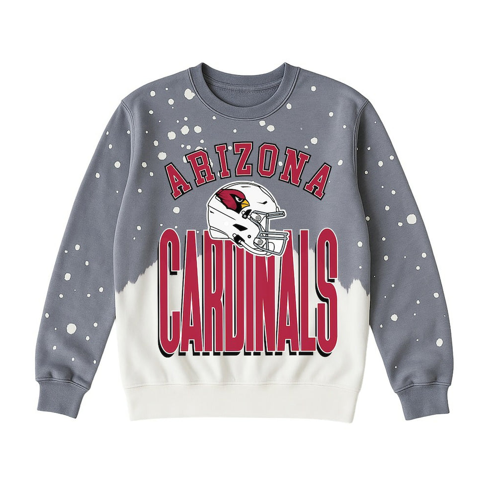 Arizona Cardinals Gameday Couture Women's Arch Rivals Faded Wash Sweatshirt - Gray Sweatshirts