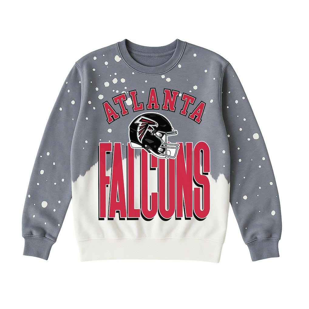 Atlanta Falcons Gameday Couture Women's Arch Rivals Faded Wash Sweatshirt - Gray Sweatshirts