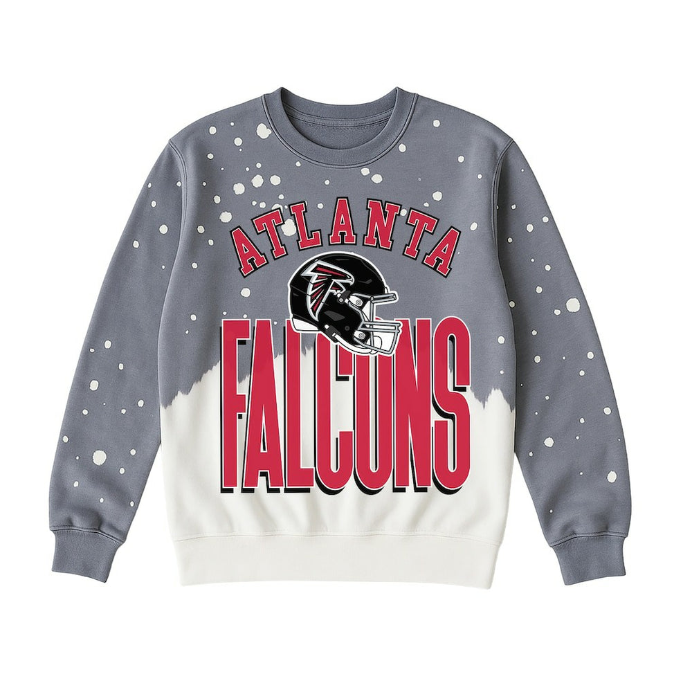 Atlanta Falcons Gameday Couture Women's Arch Rivals Faded Wash Sweatshirt - Gray Sweatshirts
