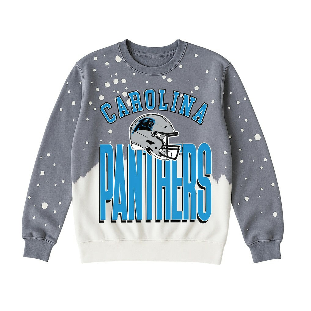 Carolina Panthers Gameday Couture Women's Arch Rivals Faded Wash Sweatshirt - Gray Sweatshirts