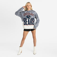 Chicago Bears Gameday Couture Women's Arch Rivals Faded Wash Sweatshirt - Gray Sweatshirts