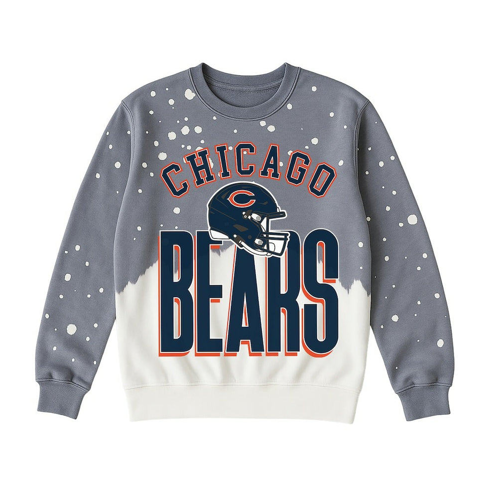 Chicago Bears Gameday Couture Women's Arch Rivals Faded Wash Sweatshirt - Gray Sweatshirts