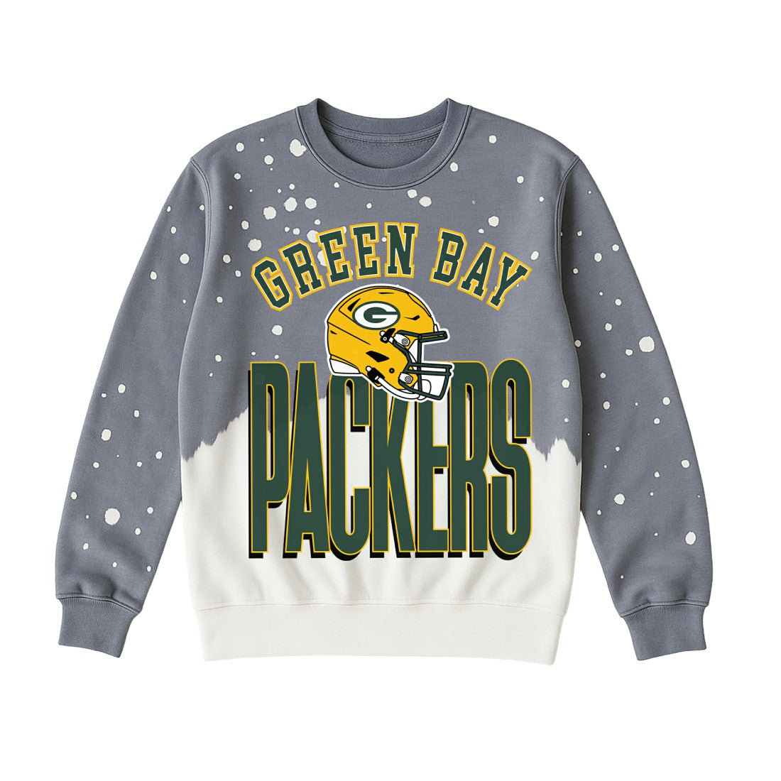 Green Bay Packers Gameday Couture Women's Arch Rivals Faded Wash Sweatshirt - Gray Sweatshirts