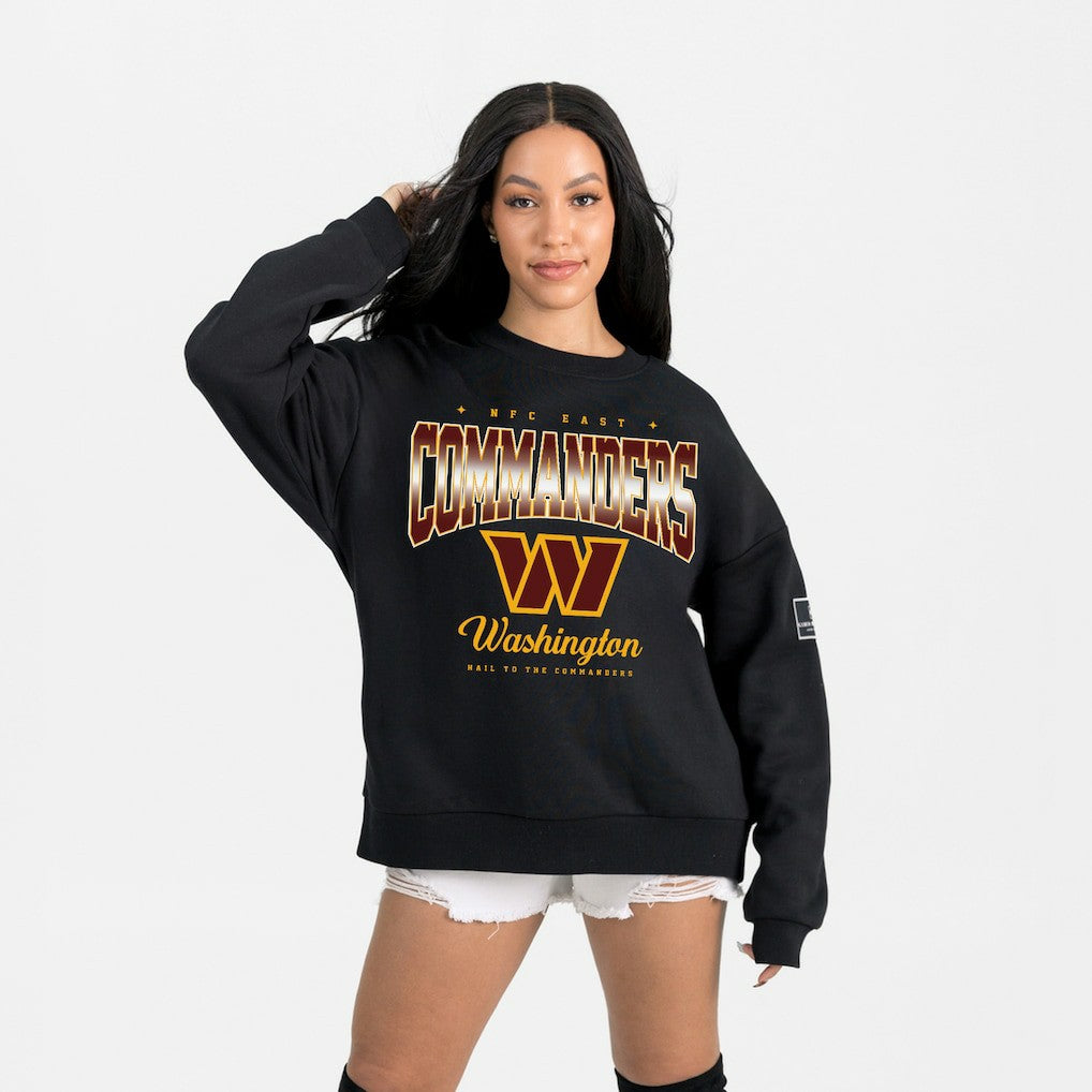 Washington Commanders Gameday Couture Women's Powerhouse Play Premium Fleece Sweatshirt - Black Sweatshirts