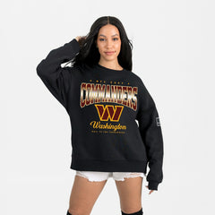 Washington Commanders Gameday Couture Women's Powerhouse Play Premium Fleece Sweatshirt - Black Sweatshirts