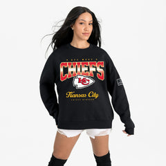 Kansas City Chiefs Gameday Couture Women's Powerhouse Play Premium Fleece Sweatshirt - Black Sweatshirts